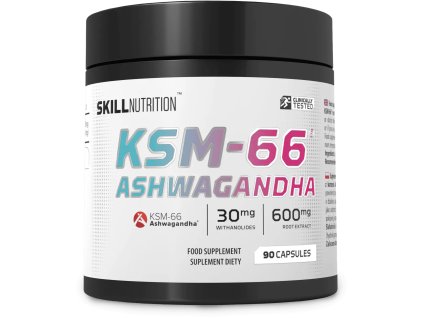 Skill Nutrition Ashwagandha KSM 66 Extract, 200 mg, 90 rostlinných kapslí1