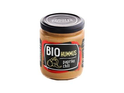 Rudolfs BIO Hummus pasta z ciecierzycy z papryką i chilli, 230 g