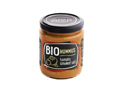Rudolfs BIO Hummus pasta z ciecierzycy z pomidorami i solą wędzoną, 230 g