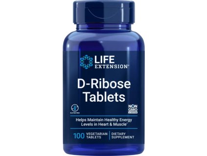 Life Extension D-Ribose, D-Ryboza, 1020 mg, 100 tabletek