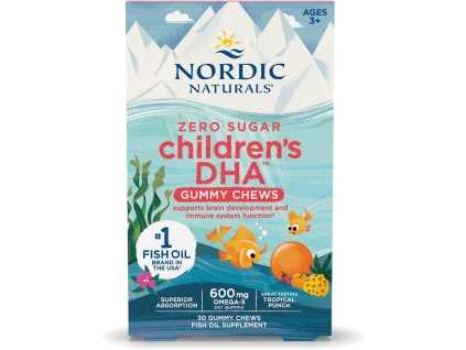 Nordic Naturals Children's DHA Gummies, Omega-3 dla dzieci, 600 mg, 30 żelków
