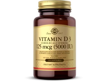 Solgar Vitamin D3 5000 IU, 100 kapsułek softgel