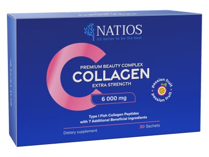 NATIOS Collagen Premium Beauty Complex, Kompleks dla urody, 6 000 mg, 30 saszetek
