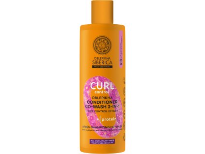 Natura Siberica Curl Control Oblepikha Conditioner Co-Wash 2-in-1, 400 ml  Proteinowa odżywka myjąca co-wash 2w1 do włosów kręconych