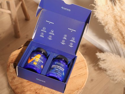 NATIOS Prezentowy zestaw magnezów, Poranna energia + Spokojny sen