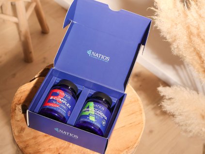 NATIOS Zestaw prezentowy na walkę ze stresem – Ashwagandha + Kompleks witaminy B