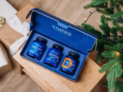 NATIOS x @lekarna_v_kapse dárkový balíček  Vitamín D3, Betaglucan, Hořčík Bisglycinát