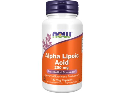 NOW FOODS Alpha Lipoic Acid, 250 mg, 120 kapsułek roślinnych