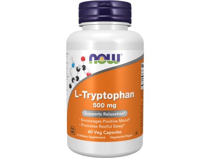 NOW FOODS L-Tryptophan, 500 mg, 60 kapsułek roślinnych