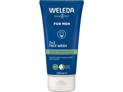 WELEDA For Men Żel oczyszczający 2w1 do twarzy i brody, 100 ml