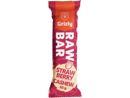 GRIZLY RAW Bar Truskawka, 55 g