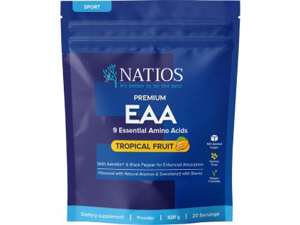 NATIOS Premium EAA, Owoce tropikalne, 320 g