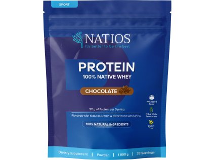 NATIOS Native Whey Protein, Czekolada, 1000 g
