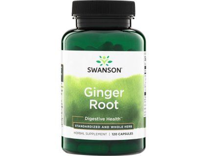 Swanson Ginger Root, ekstrakt z imbiru, 120 kapsułek