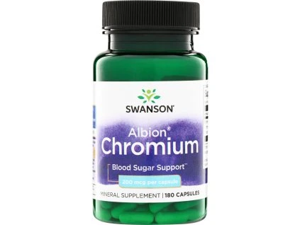Swanson Albion Chelated Chromium, 200 mcg, 180 kapsułek