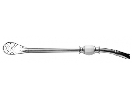 Bombilla LAGRIMA biela (22 cm) + štetček a krabička