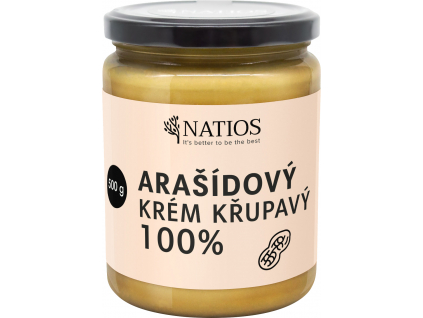NATIOS Arašidové maslo, Chrumkavé, 500 g