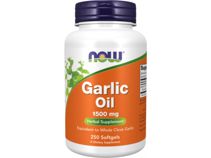 NOW FOODS Garlic Oil, Cesnakový olej, 1500 mg, 250 softgel kapsúl