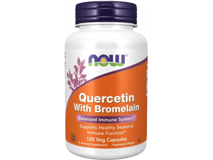 NOW FOODS Quercetin With Bromelain, 120 rastlinných kapsúl