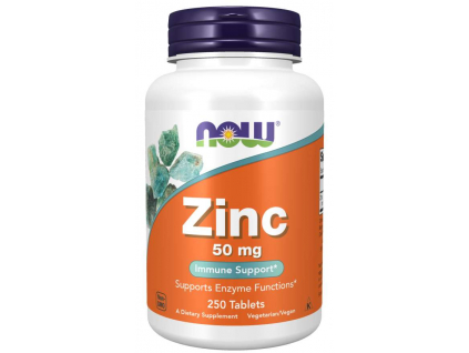 NOW FOODS Zinc Gluconate, Zinok, 50 mg, 250 tabliet