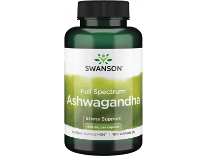 Swanson Ashwagandha 450 mg, 100 kapsúl