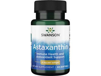Swanson Astaxanthin, 4 mg, 60 softgel kapsúl