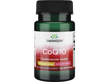 Swanson CoQ10, 100 mg, 50 softgel kapsúl