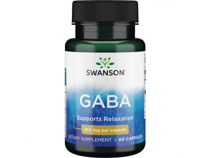 Swanson GABA (Kyselina gama-aminomaslová), 250 mg, 60 kapsúl