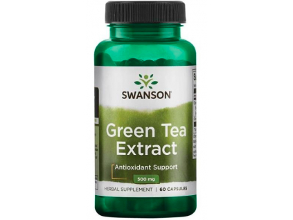 Swanson Green Tea Extract, 500 mg, 60 kapsúl