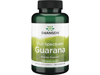 Swanson Guarana, 500 mg, 100 kapsúl