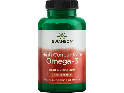 Swanson High Concentrate Omega-3, 120 Mini softgel kapsúl