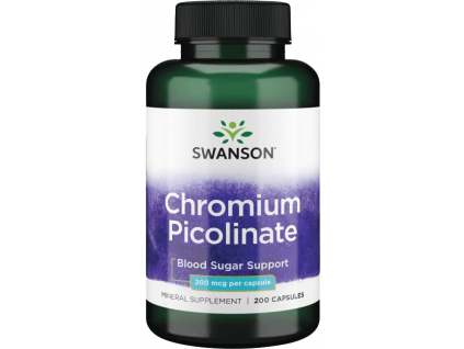Swanson Chromium Picolinate, 200 mcg, 200 kapsúl