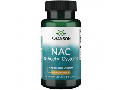 Swanson N-Acetyl Cysteine, NAC, 600 mg, 100 kapsúl