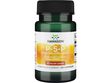 Swanson P-5-P Koenzýmovaný vitamín B6, 20 mg, 60 kapsúl
