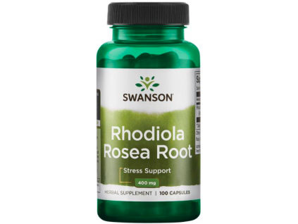 Swanson Rhodiola Rosea Root, Rozchodnica ružová, 400 mg, 100 kapsúl