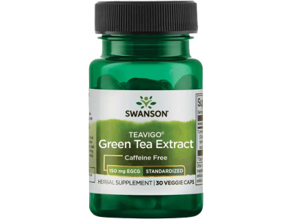 Swanson Green Tea Teavigo Extract, 150 mg EGCG, 30 rastlinných kapsúl