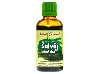 Bylinné kvapky Šalvia lekárska - tinktúra, 50 ml