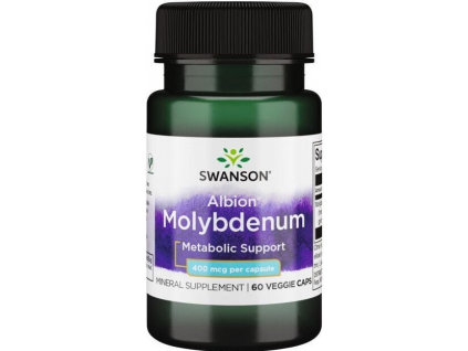 Swanson Albion Molybdenum Chelate, 400 μg, 60 rastlinných kapsúl