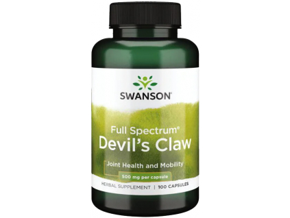 Swanson Devil's Claw, Diablov pazúr, 500 mg, 100 kapsúl