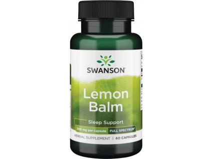 Swanson Lemon Balm, Medovka lekárska, 500 mg, 60 kapsúl