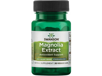 Swanson Magnolia Extract, 200 mg, 30 rastlinných kapsúl