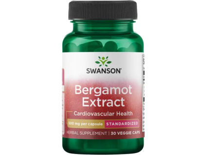 Swanson Bergamot Extract, 500 mg, 30 rastlinných kapsúl