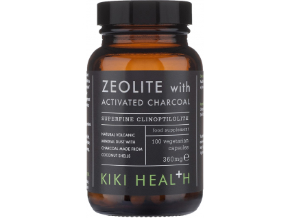 Kiki Health Zeolite with Activated Charcoal, 100 rastlinných kapsúl