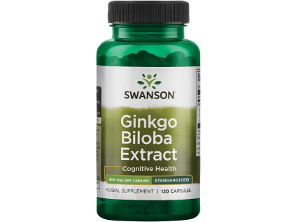 Swanson Ginkgo Biloba Extract, 60 mg, 120 kapsúl