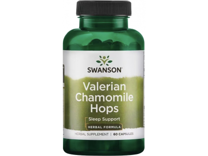 Swanson Valerian, Chamomile & Hops Standardized Extracts (Valeriána, harmanček a chmeľ), 60 kapsúl
