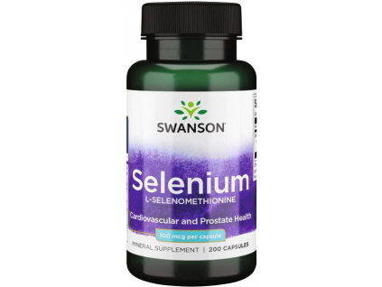 Swanson Selenium L-Selenomethionine, 100 ug, 200 kapsúl