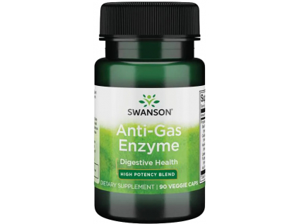 Swanson Anti-Gas Enzyme, 90 rastlinných kapsúl