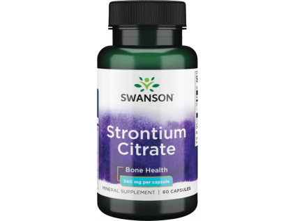 Swanson Strontium Citrate, Stroncium citrát, 340 mg, 60 kapsúl