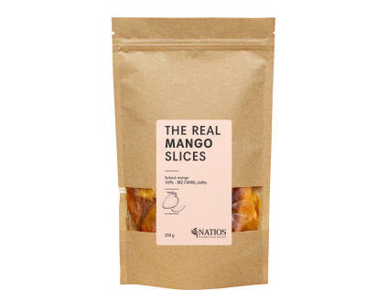 NATIOS Sušené mango, Plátky, Bez cukru, 250 g