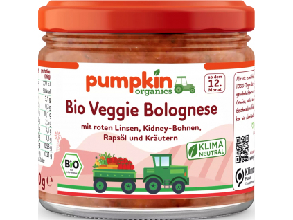 Pumpkin Organics BIO Omáčka na cestoviny 250 g - Bolonská (12. mesiac)